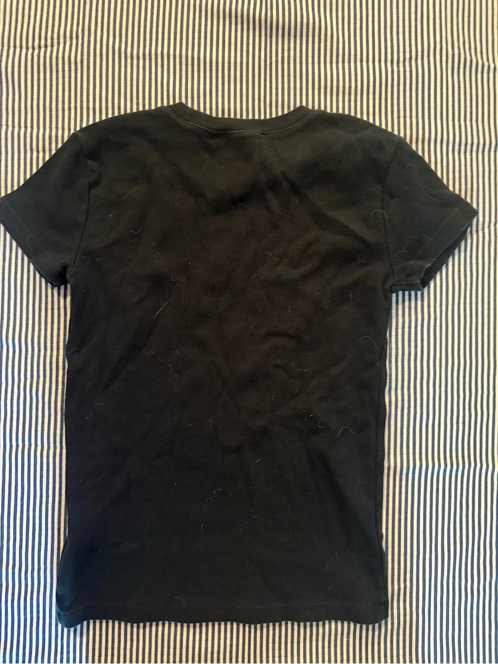 Ralph Lauren Black Tee with White Polo Player Embroidery